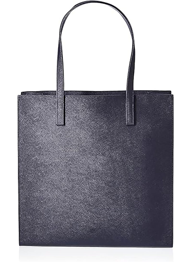 Women's large navy blue handbag, tote bag, shoulder bag - Image 2